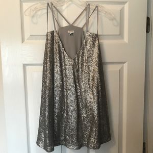 Guess, champagne sequin tank top